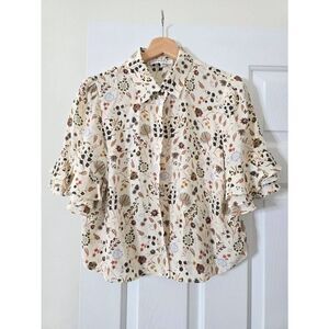 Frame Silk Floral Print Blouse S